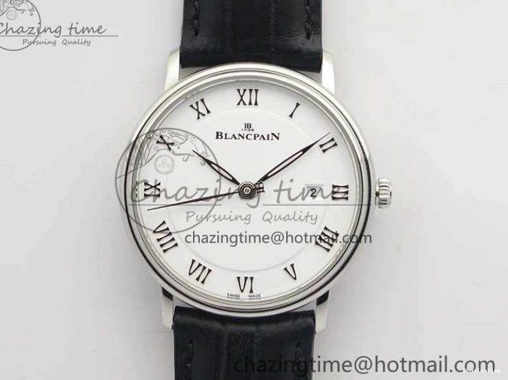 0328 Villeret 6651 RG ZF 1:1 Best Edition White Dial On Brown Leather Strap A Unique 8097